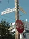 Lombard street sign
