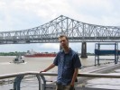 Dave poses by the Mississippi River
