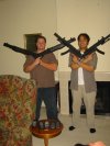 Kevin & Conrad with some serious looking weaponry