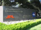 The JPL sign that welcomes people to the labratory.